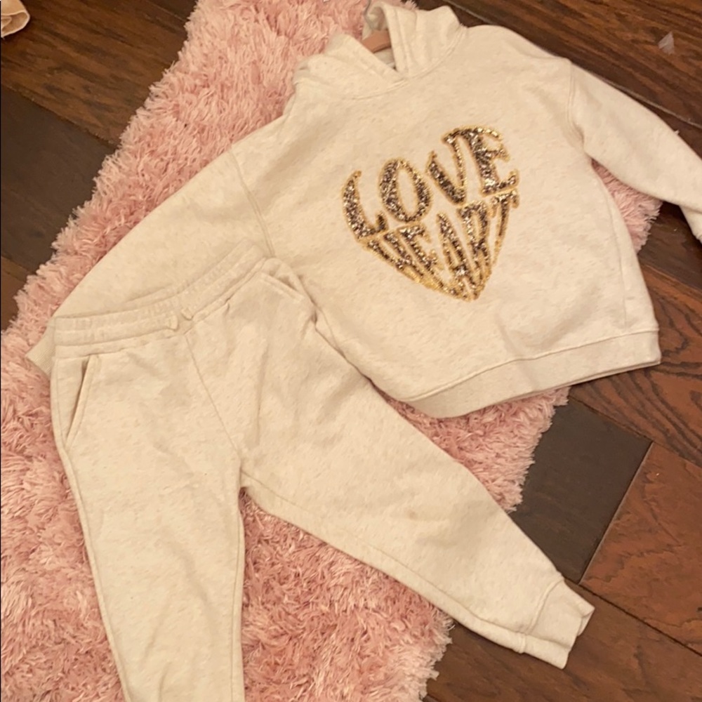 Zara oatmeal sweat outfit girls